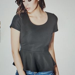 🔽GUESS BLACK PEPLUM OPEN DESIGNED BACK